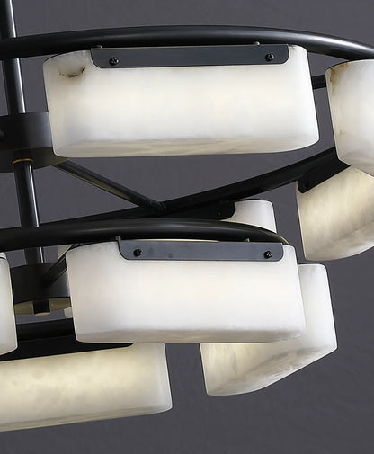 Alabaster Fusion Black Chandelier - Nuvé