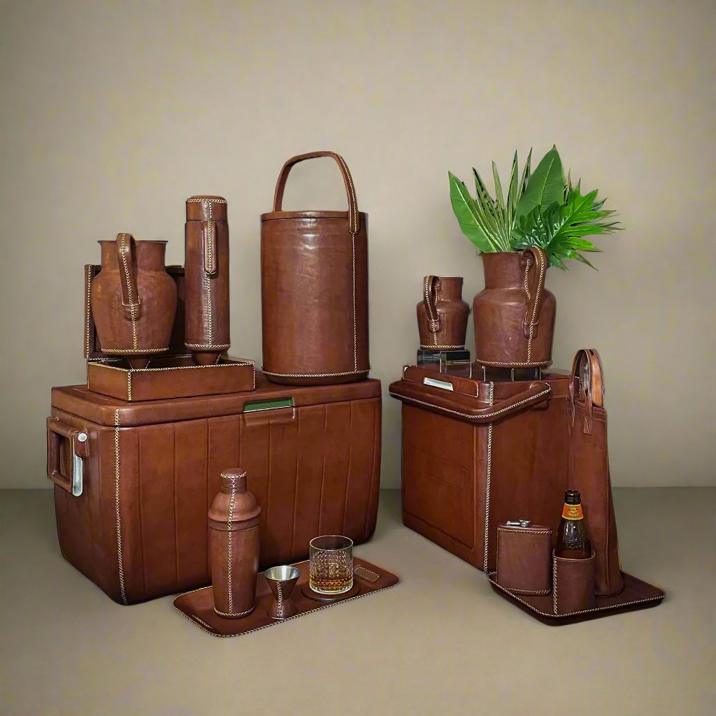 La Familia | XL Leather Cooler with Handles (46L) - Nuvé