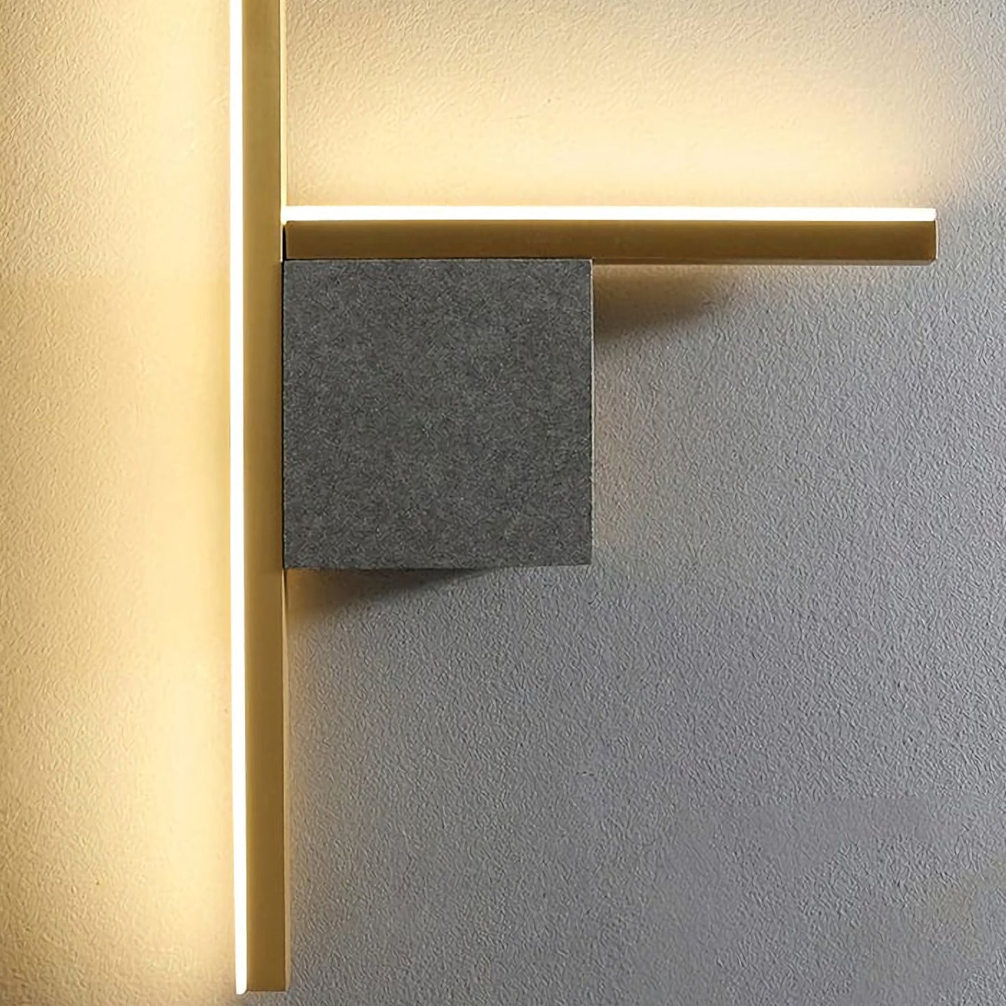 Geometric acrylic wall lamp by Korewolamp, Almost Essence Wall Sconce, featuring modern design and sleek angular shape.