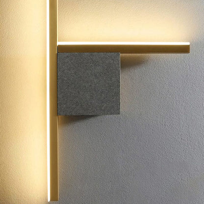 Geometric acrylic wall lamp by Korewolamp, Almost Essence Wall Sconce, featuring modern design and sleek angular shape.