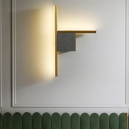 Geometric acrylic wall lamp by Korewolamp, Almost Essence wall sconce with modern design and sleek geometric shape.