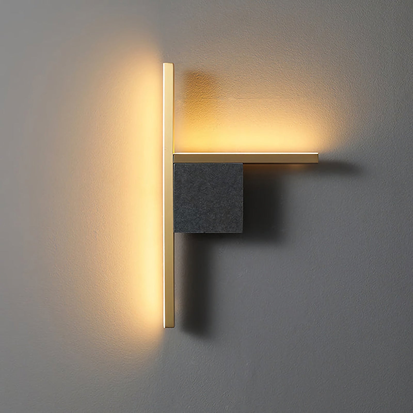 Geometric acrylic wall lamp by Korewolamp, Almost Essence Wall Sconce, featuring modern design and sleek acrylic finish.