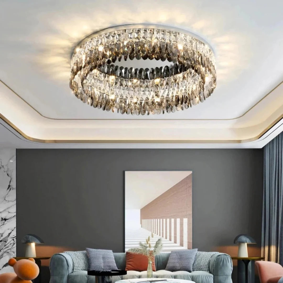 Round Giano Crystal Ceiling Ceiling light - Nuvé
