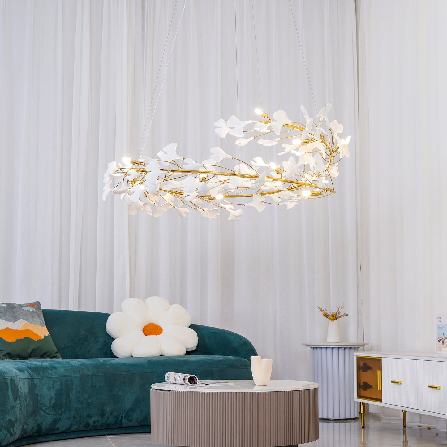 Gingko Ceramic Chandelier U