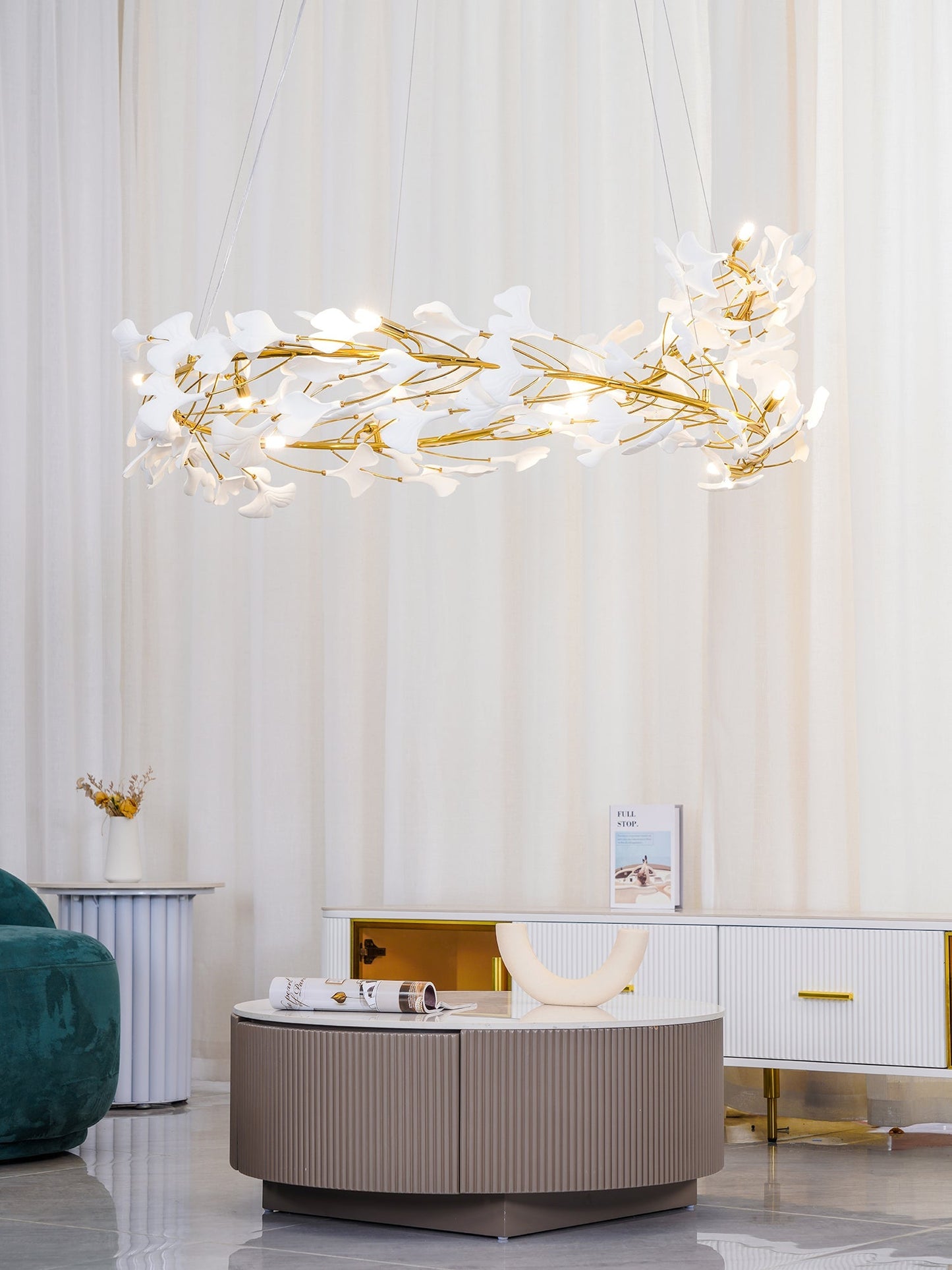 Gingko Ceramic Chandelier U - Nuvé
