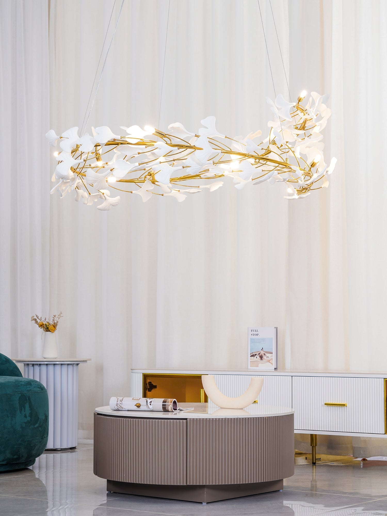 Gingko Ceramic Chandelier U - Nuvé