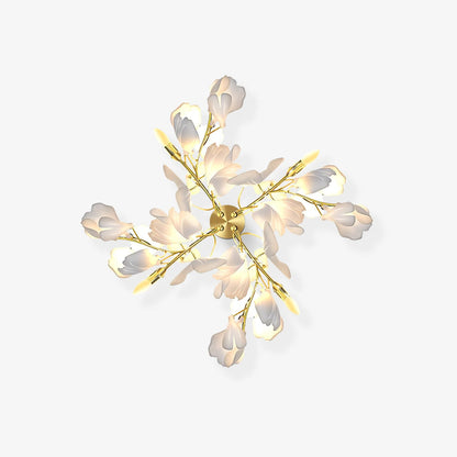 Korewolamp gingko flowers wall lamp with artistic design, featuring leaf-shaped light fixtures and warm illumination.