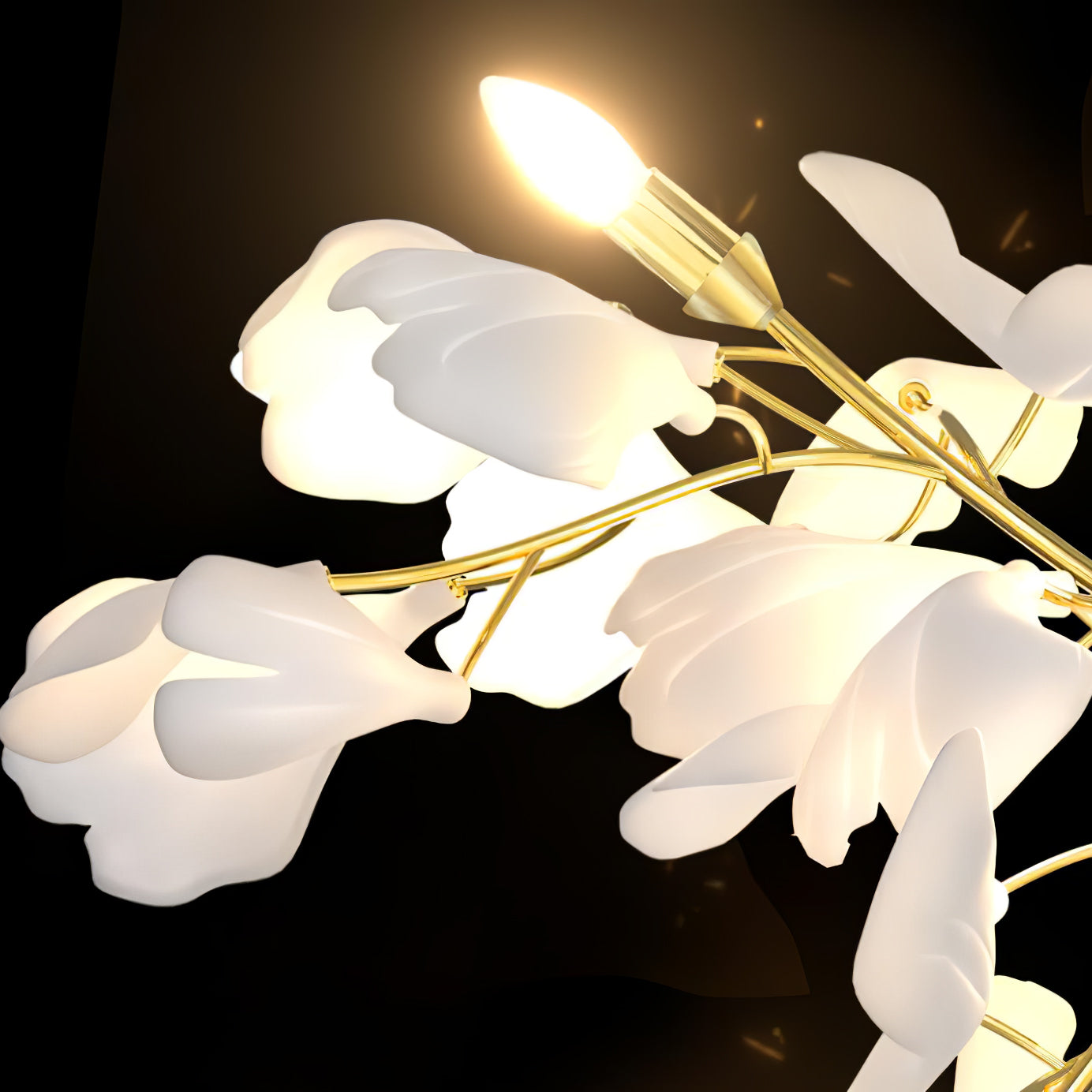 Ginkgo Flowers Wall Lamp by Korewolamp featuring a decorative ginkgo leaf design in a modern wall-mounted lighting fixture