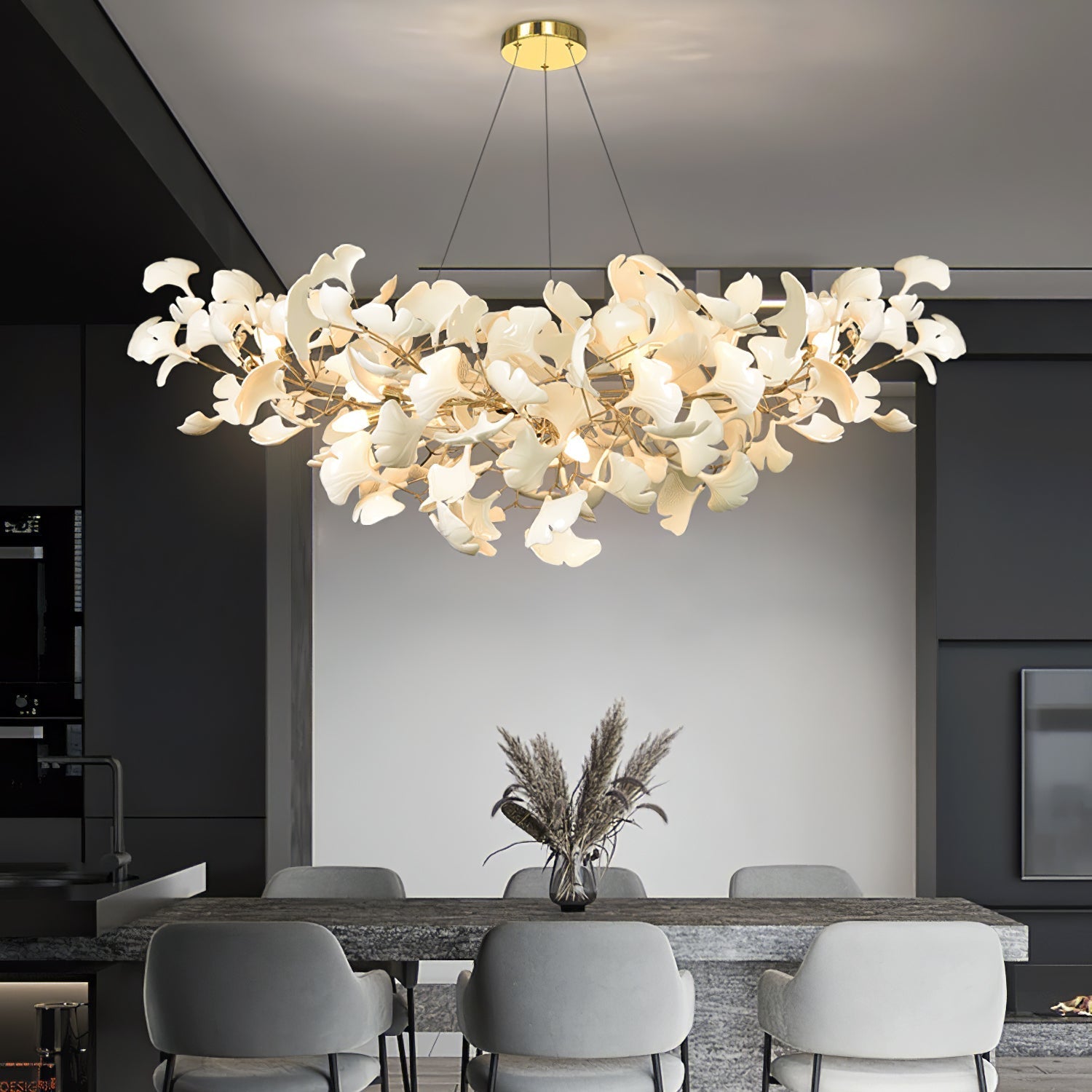 Gingko Ceramic Chandelier B - Nuvé