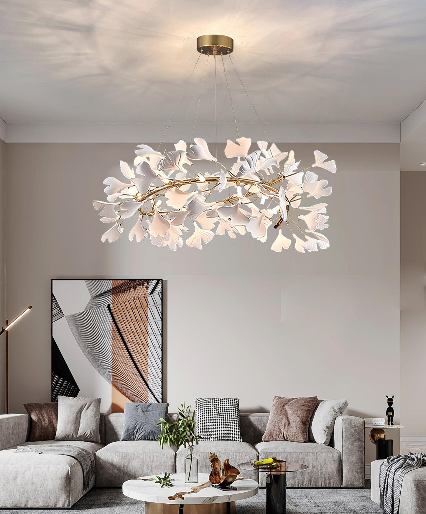 Gingko Ceramic Chandelier U