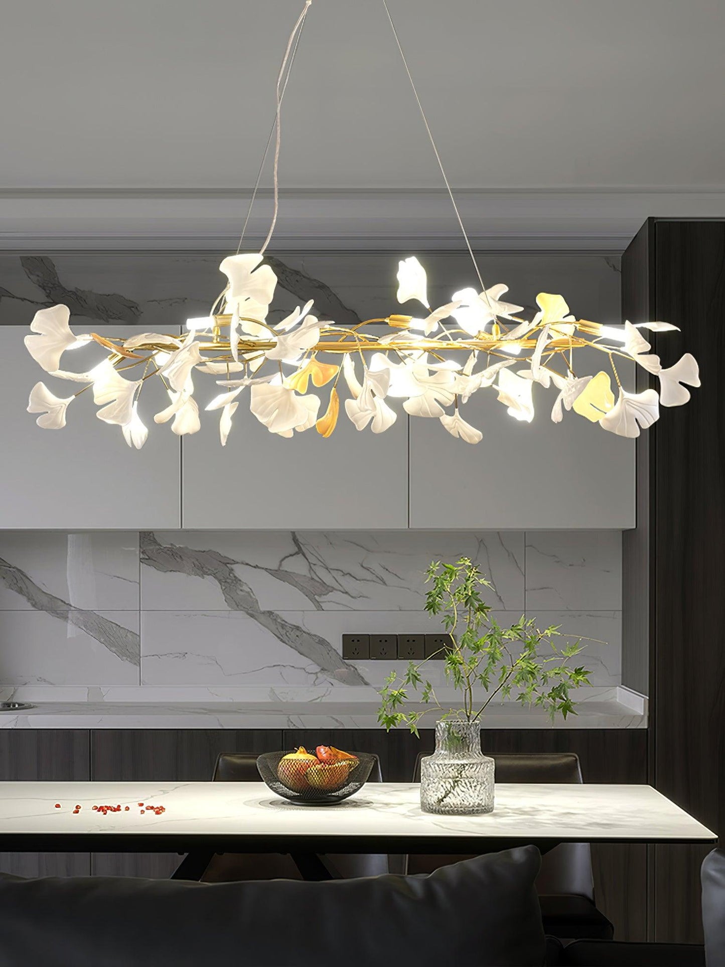 Gingko Ceramic Chandelier M