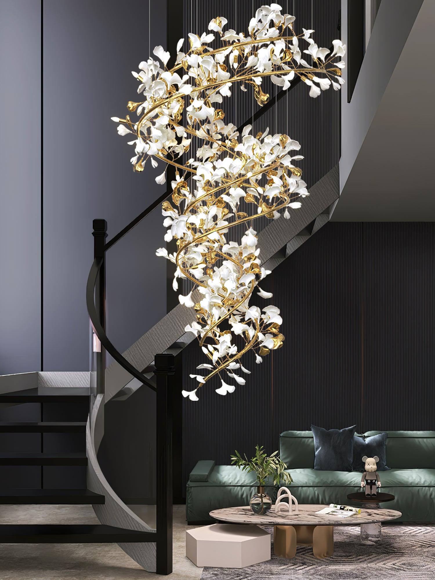 Gingko Ceramic Chandelier Q - Nuvé