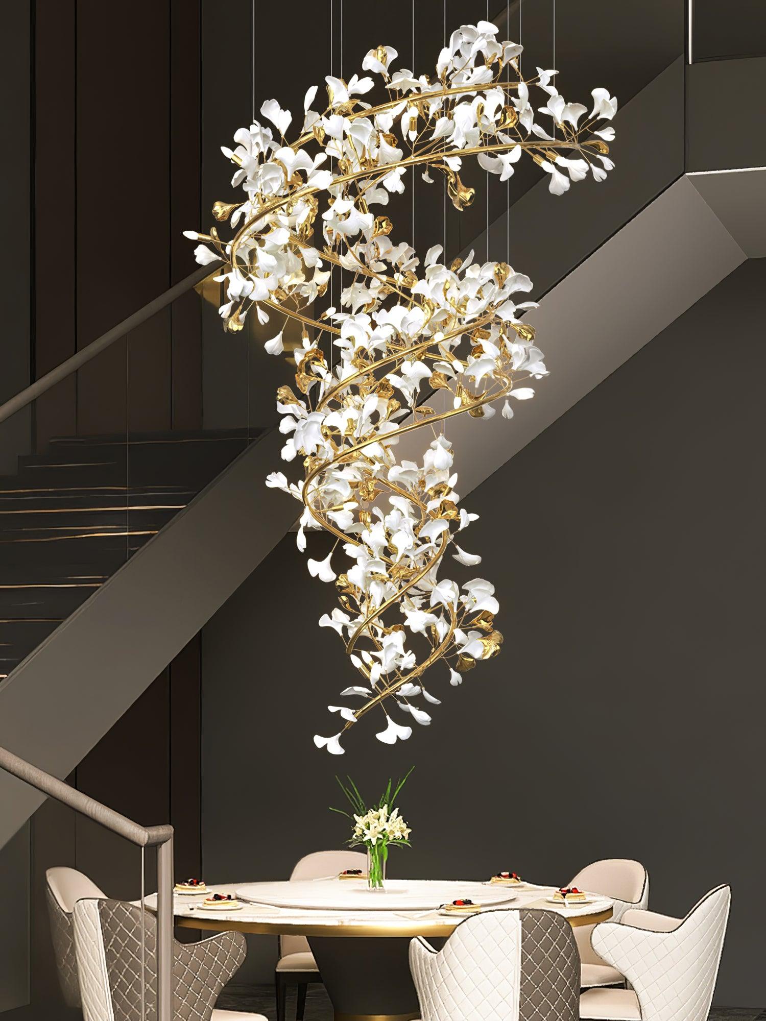 Gingko Ceramic Chandelier Q - Nuvé