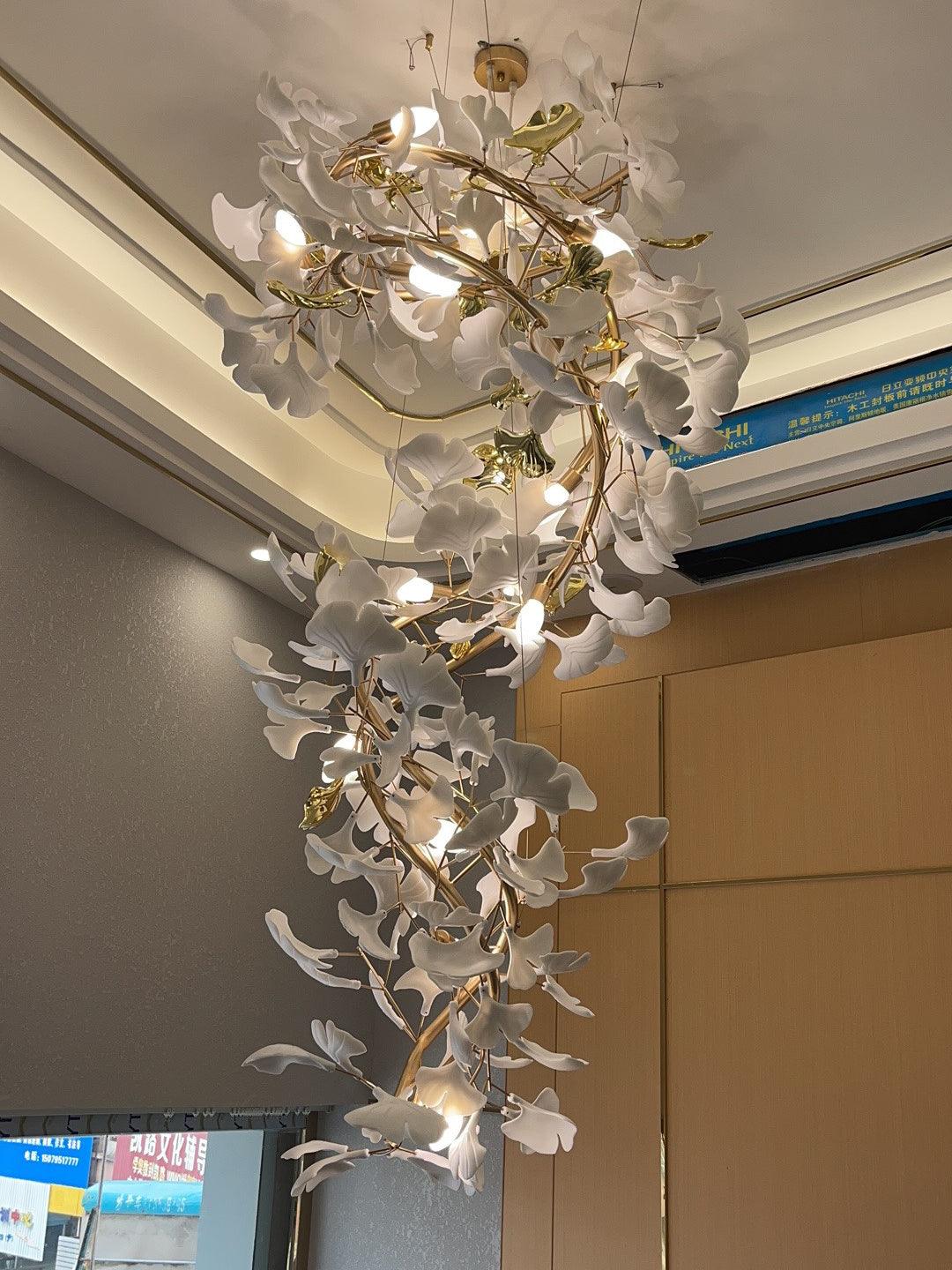 Gingko Ceramic Chandelier Q - Nuvé