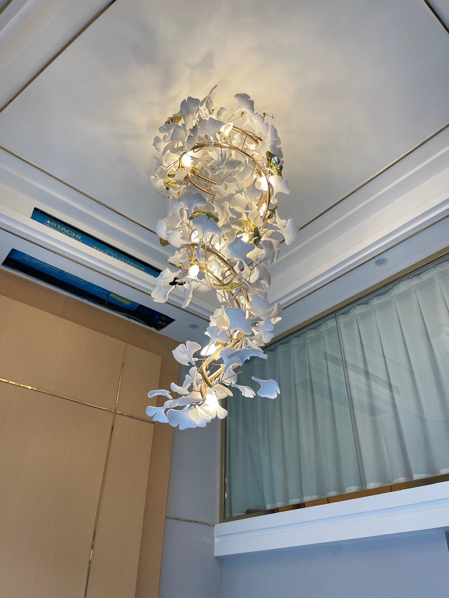 Gingko Ceramic Chandelier Q - Nuvé