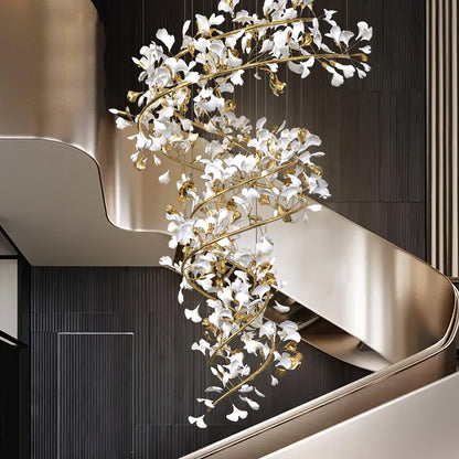 Gingko Ceramic Chandelier Q - Nuvé