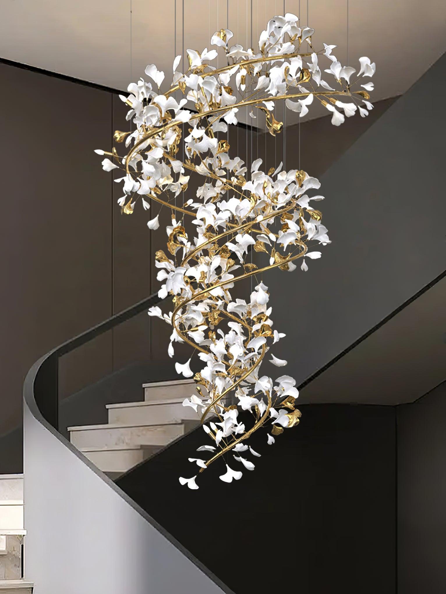 Gingko Ceramic Chandelier Q - Nuvé