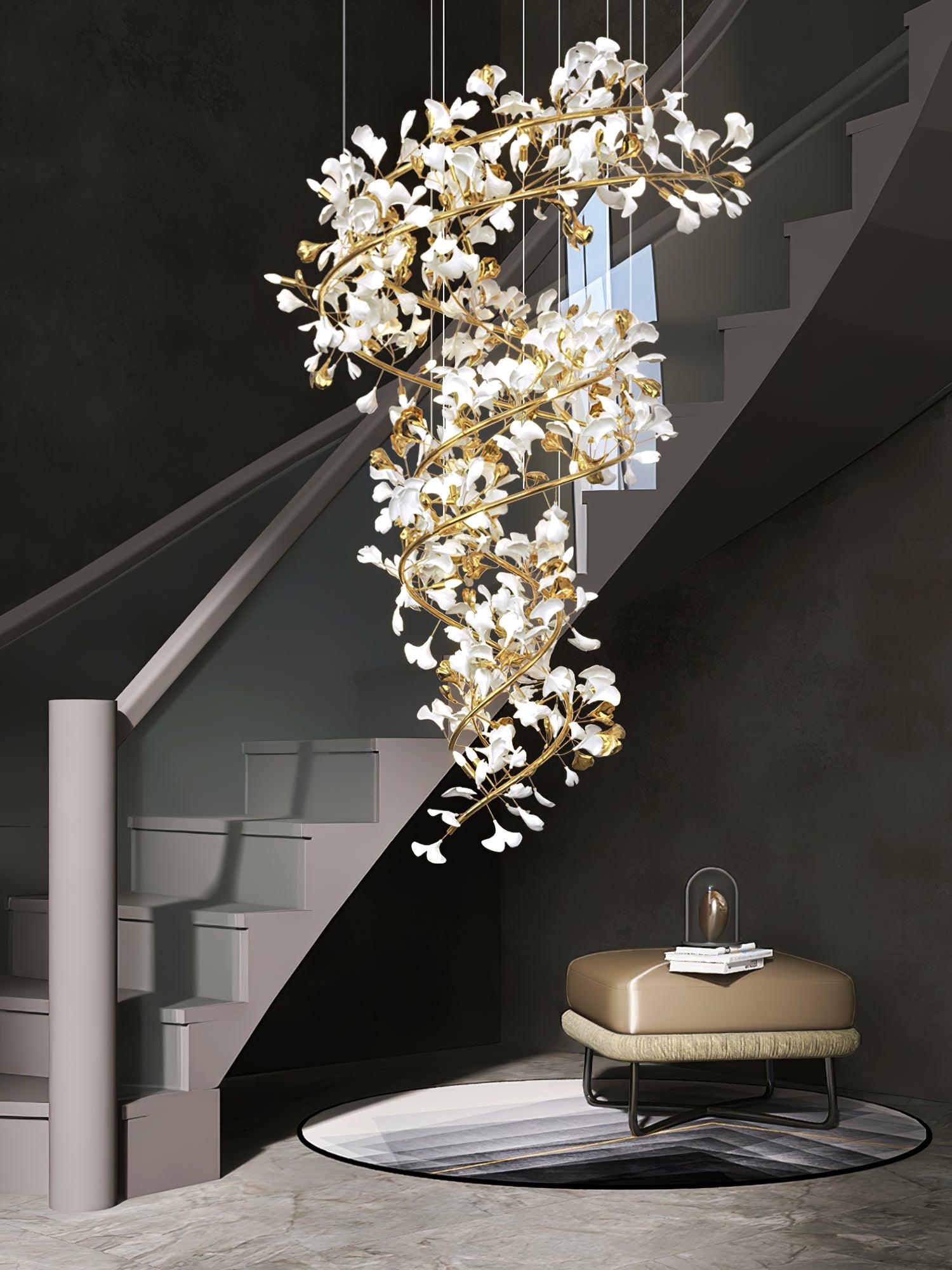 Gingko Ceramic Chandelier Q - Nuvé