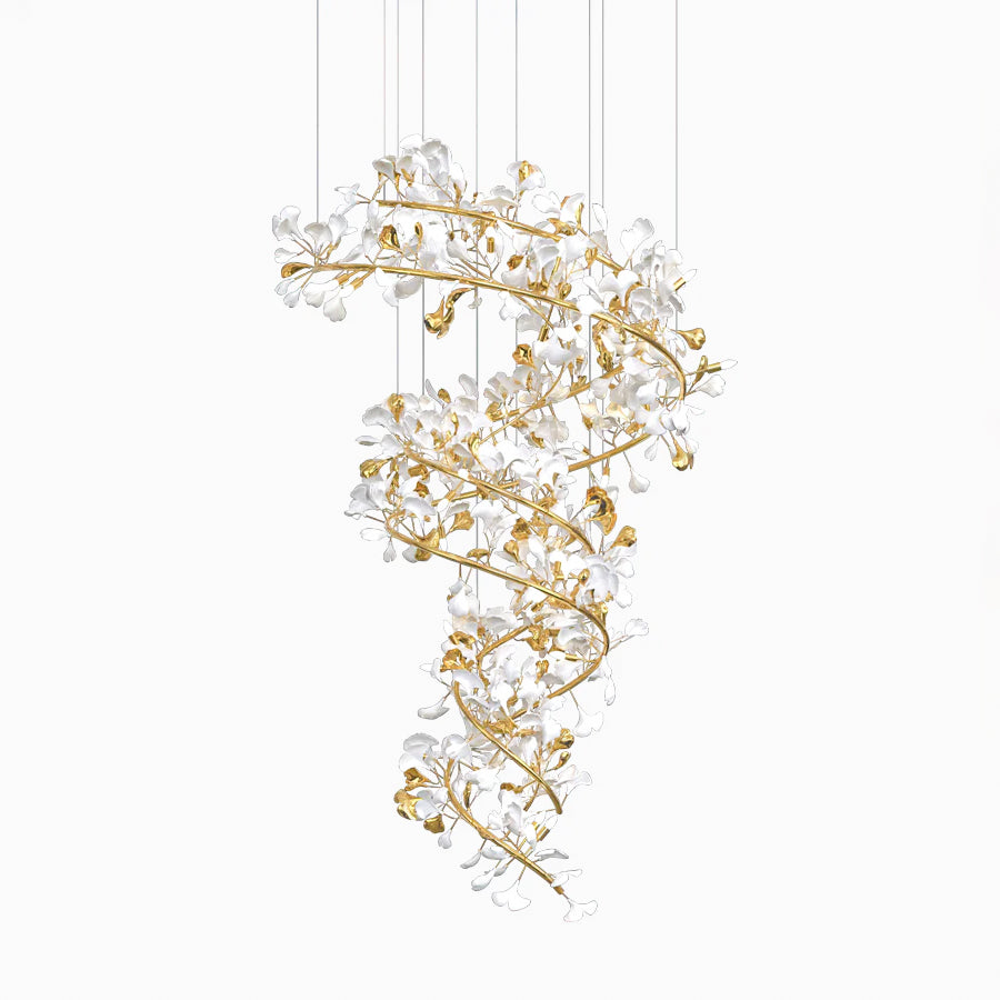 Gingko Ceramic Chandelier Q - Nuvé