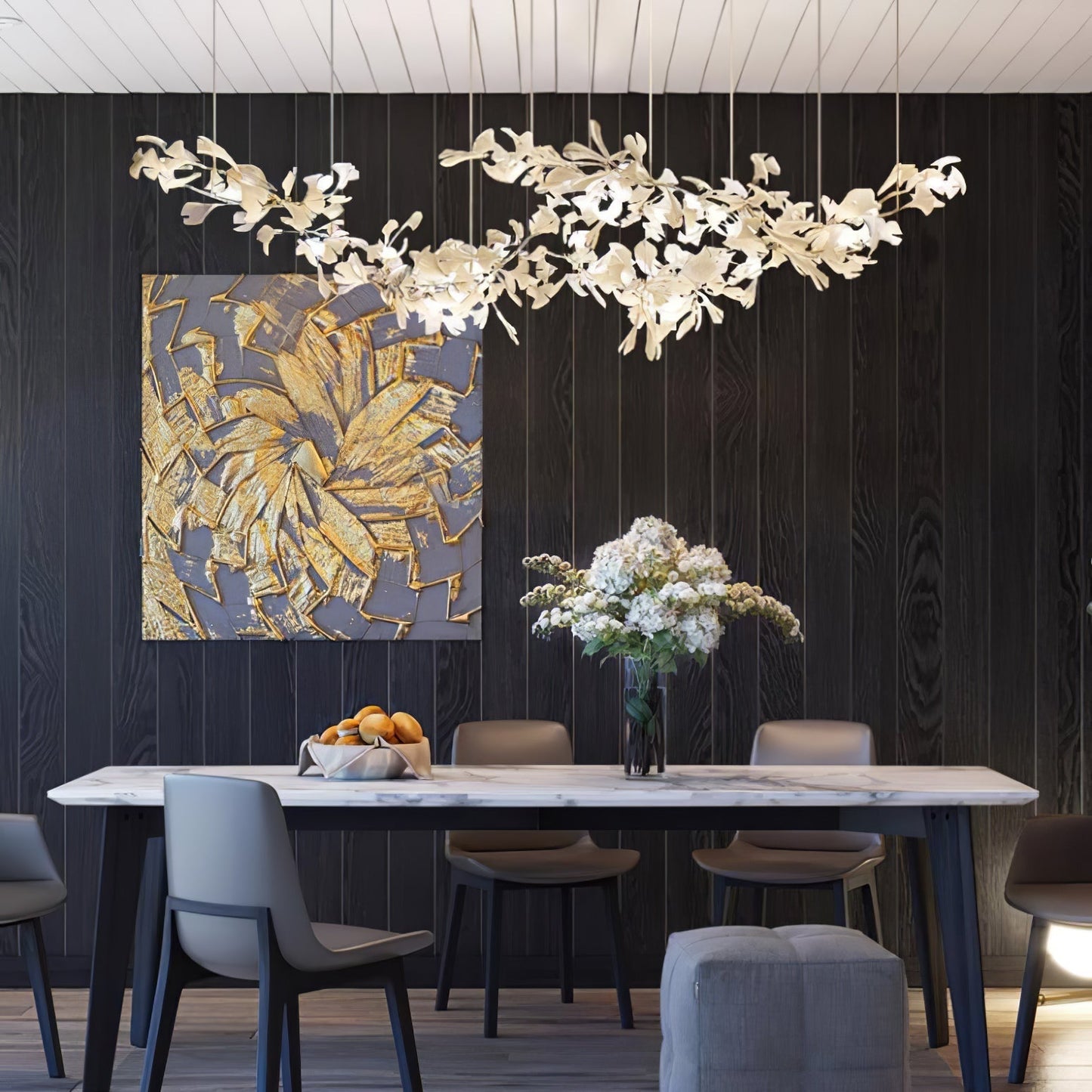 Double Layer Combination Gingko Chandelier - Nuvé