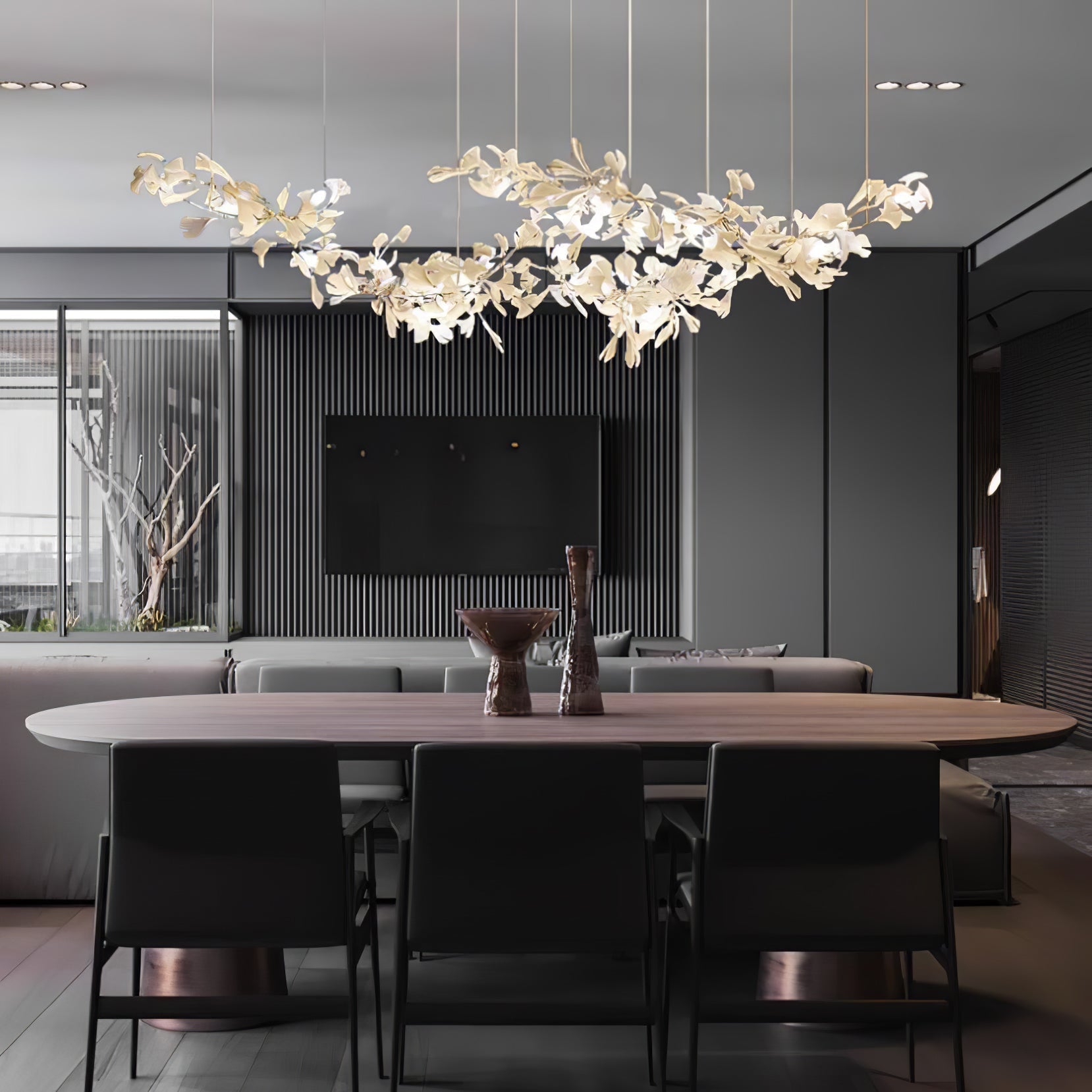 Double Layer Combination Gingko Chandelier - Nuvé