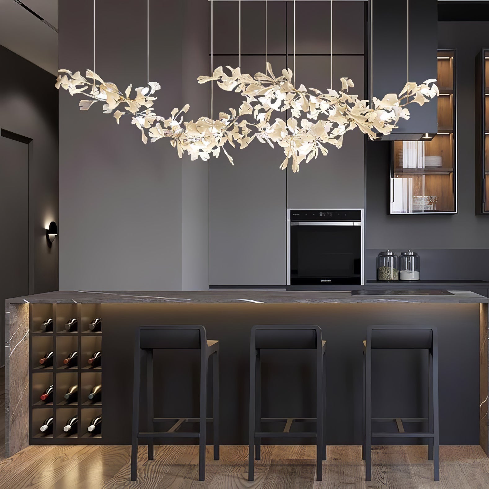 Double Layer Combination Gingko Chandelier - Nuvé