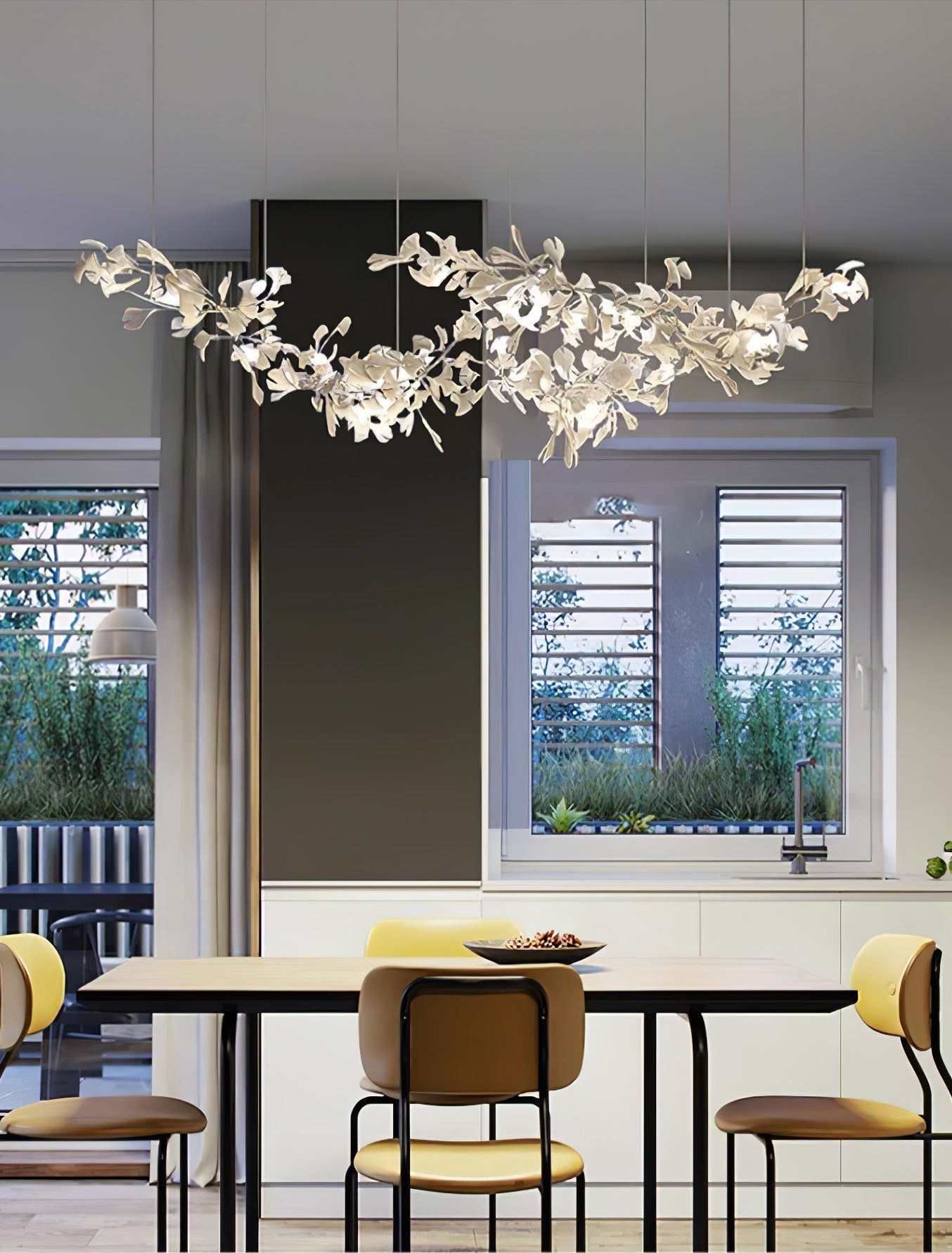 Double Layer Combination Gingko Chandelier - Nuvé