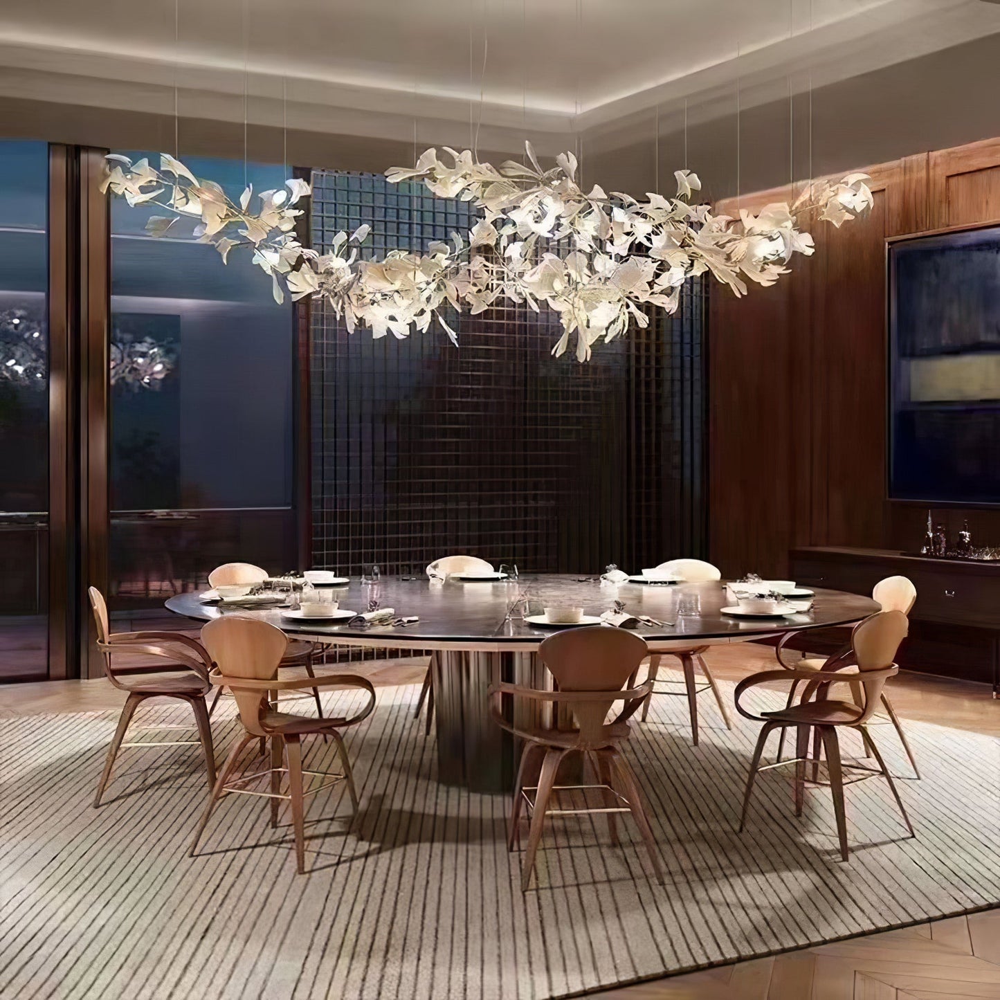 Double Layer Combination Gingko Chandelier - Nuvé