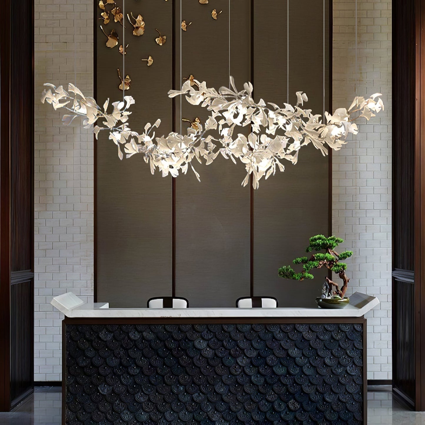 Double Layer Combination Gingko Chandelier - Nuvé