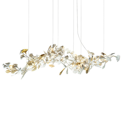 Gold White Leaves Combination Gingko Chandeliers - Nuvé