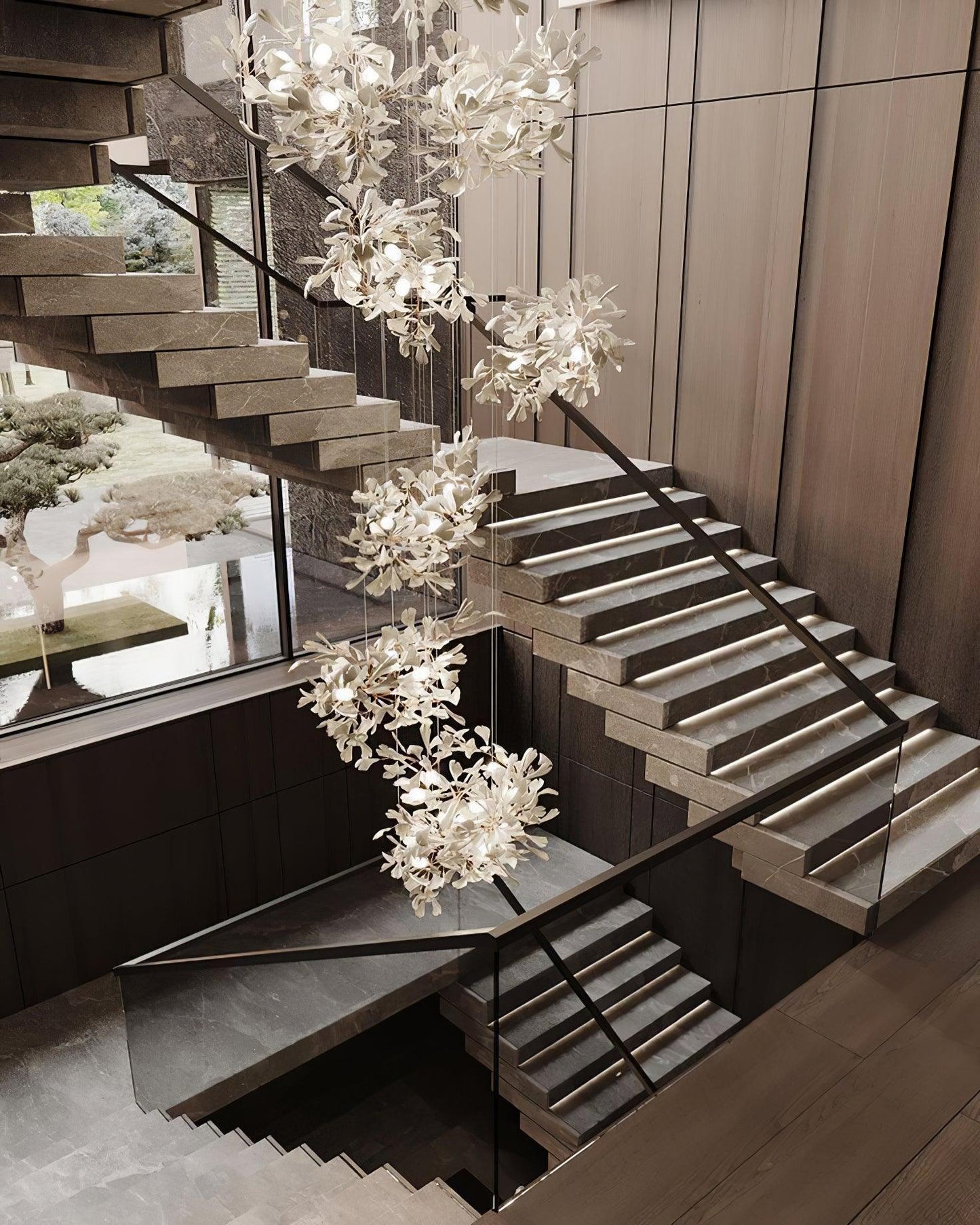Gingko Ceramic Chandelier F - Nuvé