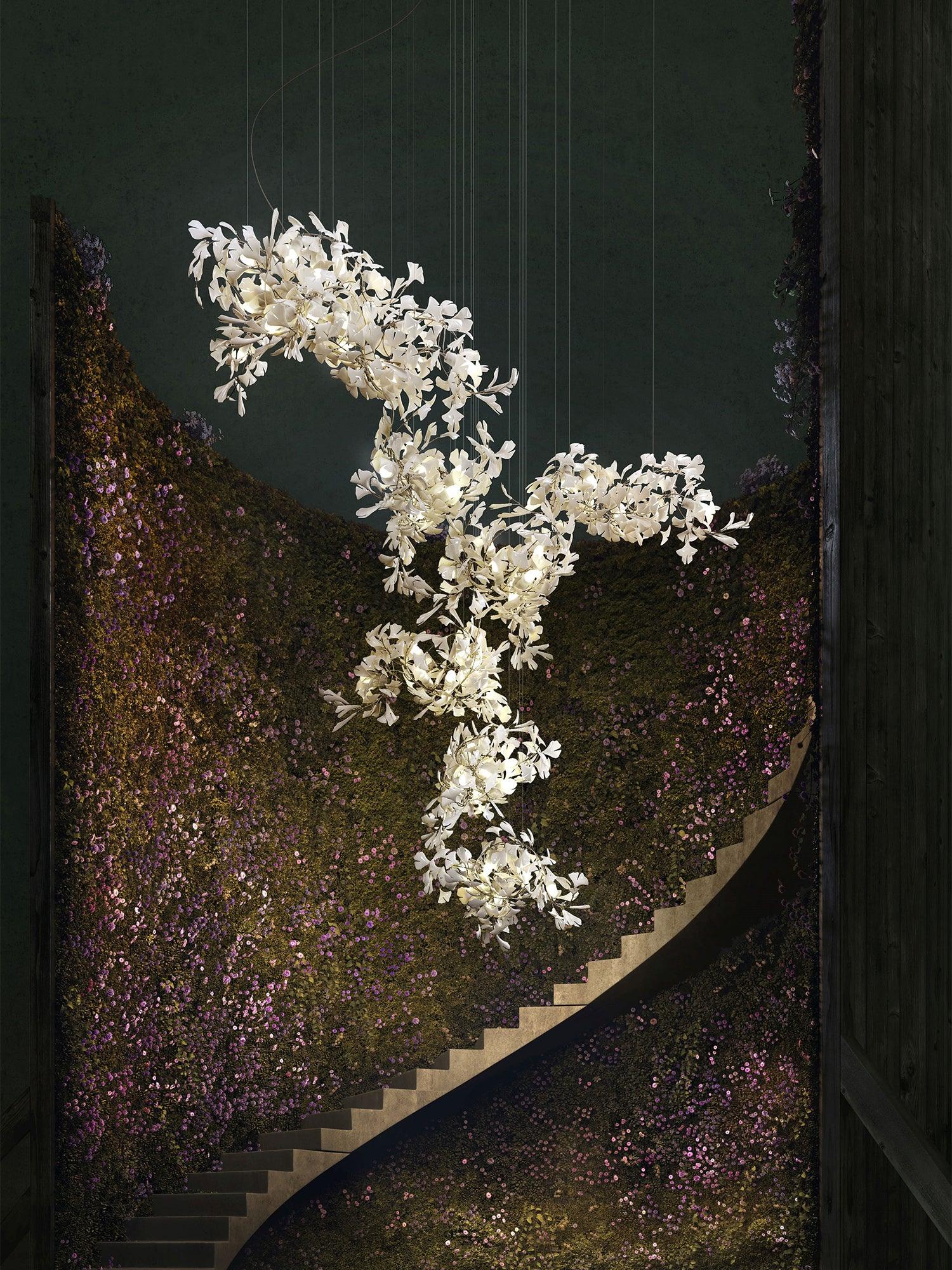 Gingko Ceramic Chandelier F - Nuvé
