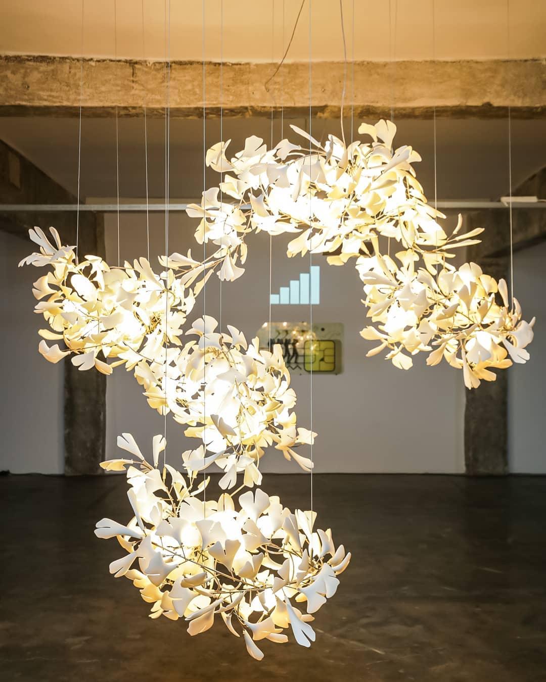 Gingko Ceramic Chandelier F - Nuvé