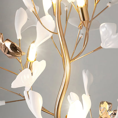 Korewolamp Gingko Floor Lamp with sleek design, featuring a tall, modern standing lamp with a curved shade and minimalist style.
