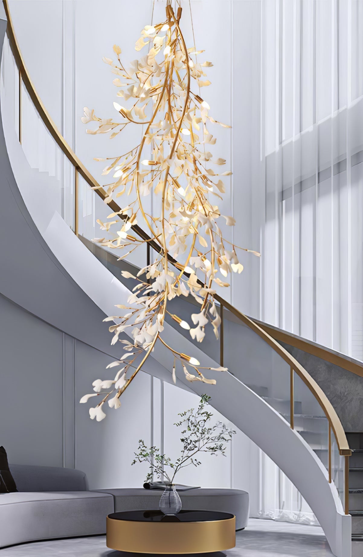 Gingko Long Branch Chandelier - Nuvé