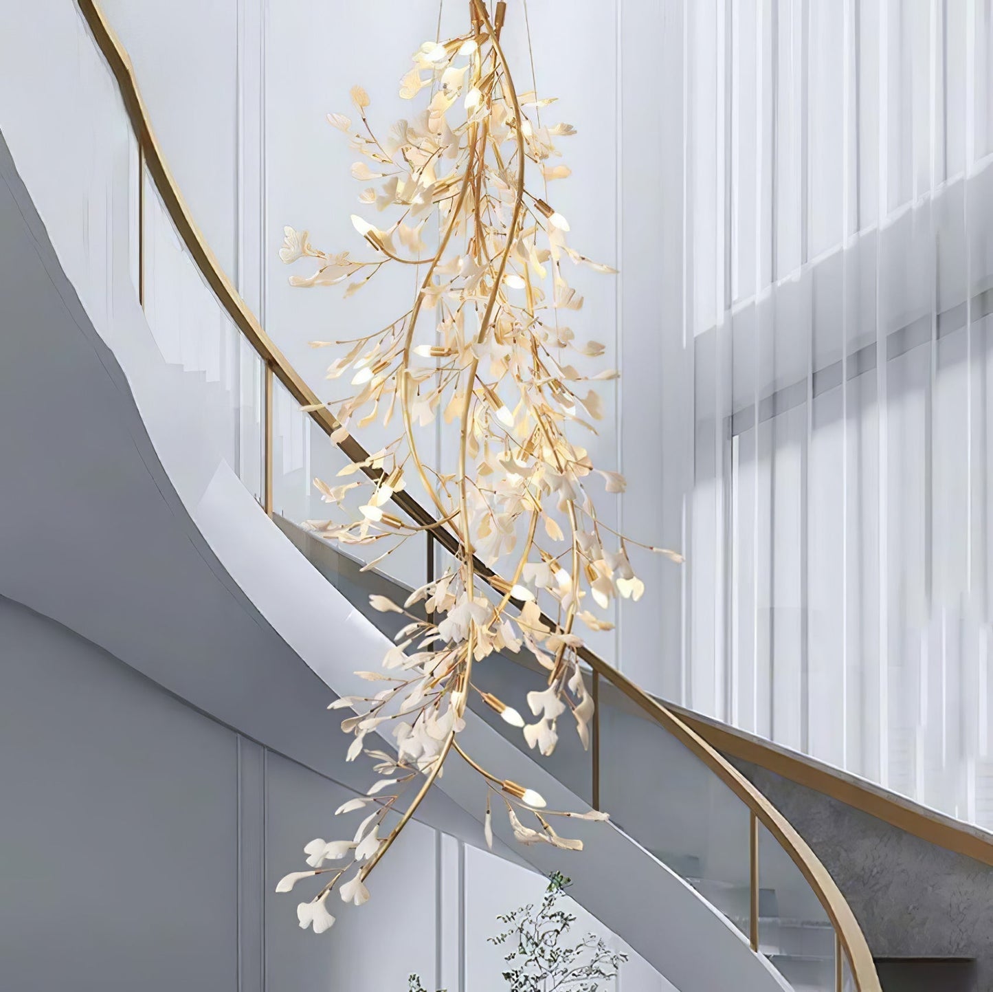 Gingko Long Branch Chandelier - Nuvé
