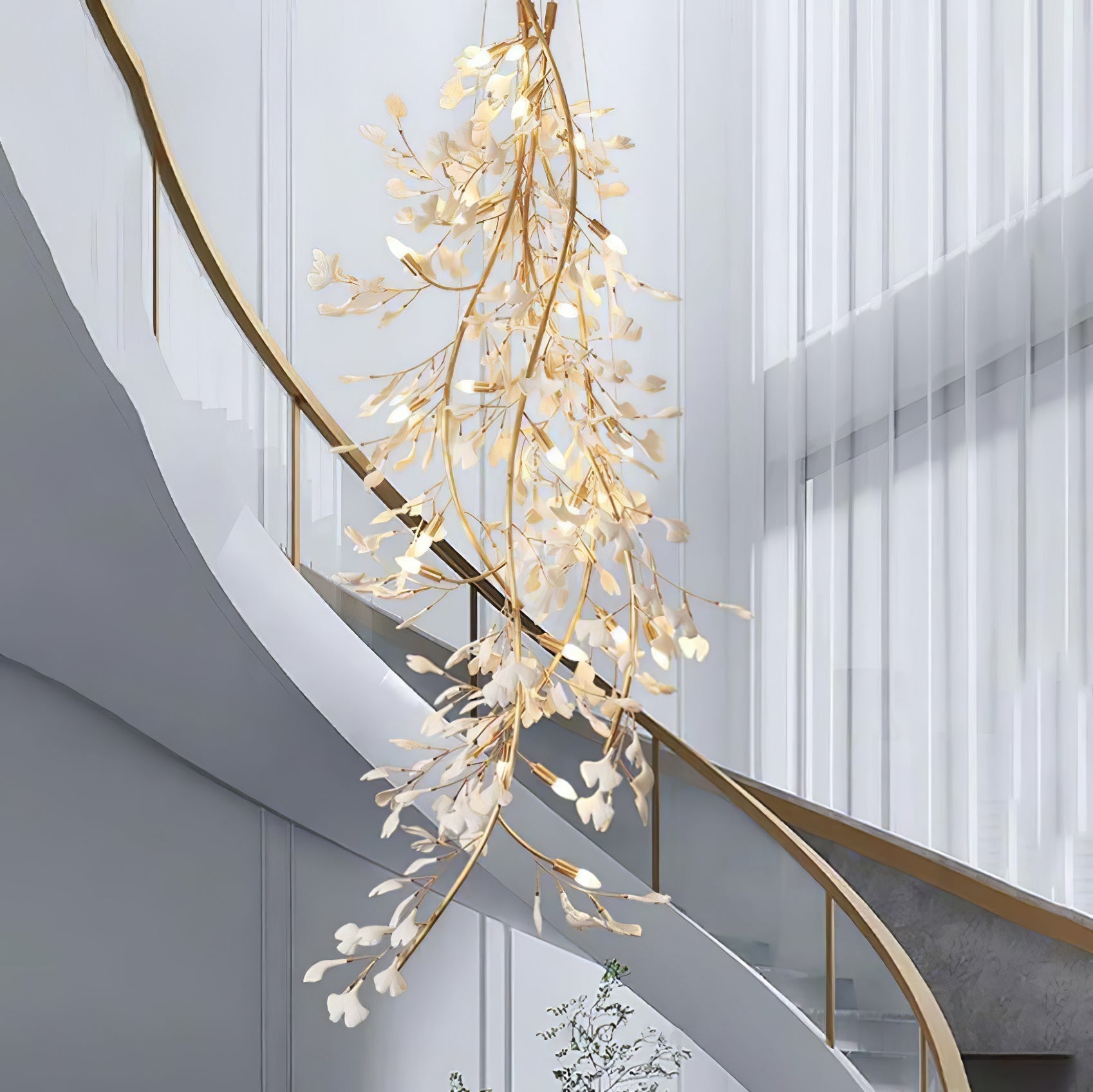 Gingko Long Branch Chandelier - Nuvé