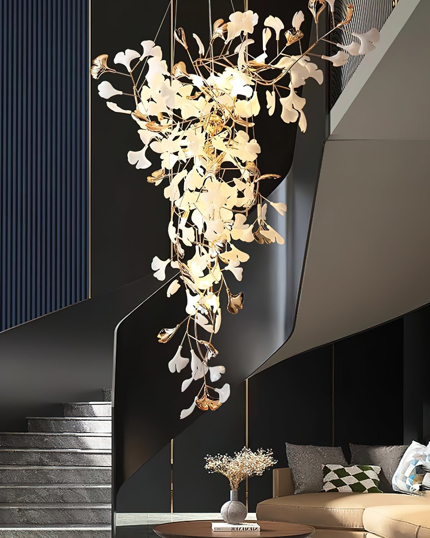 Ginkgo Tip Tlying Chandelier - Nuvé