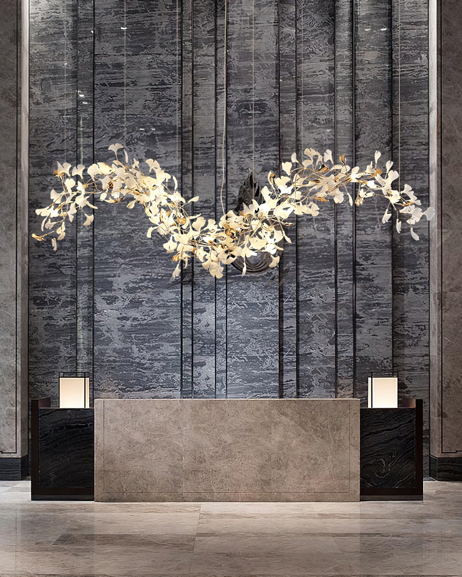 Ginkgo Tip Tlying Chandelier - Nuvé