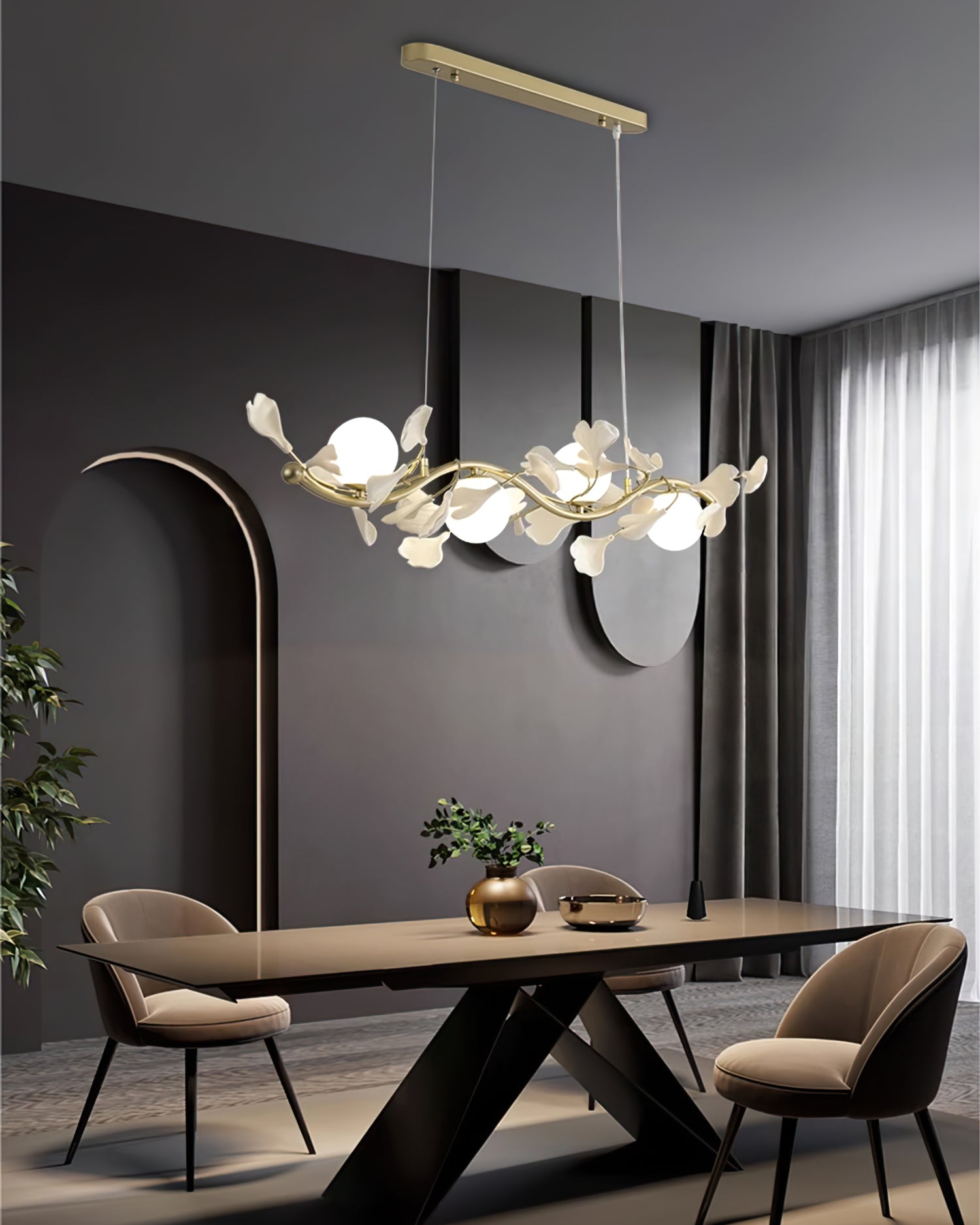 Gingko Glass Chandelier - Nuvé