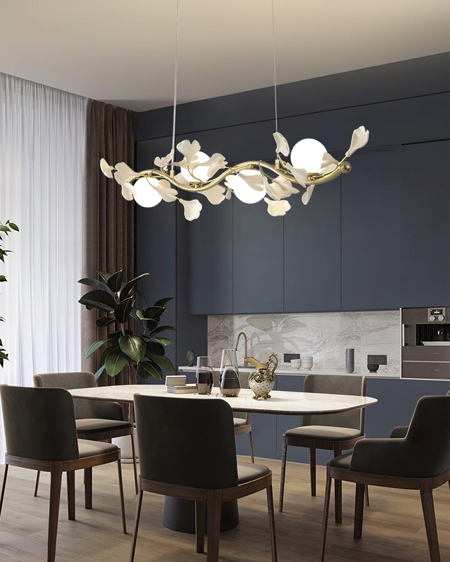Gingko Glass Chandelier - Nuvé