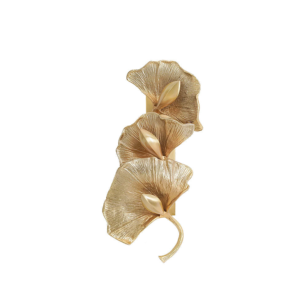 Elegant Ginkgo leaf wall lamp by korewolamp, showcasing a nature-inspired design with soft lighting and detailed leaf shape.