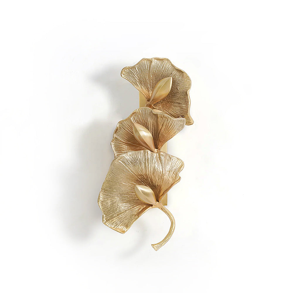 Ginkgo leaf wall lamp by Korewolamp featuring a decorative leaf design and warm lighting for indoor ambient illumination.
