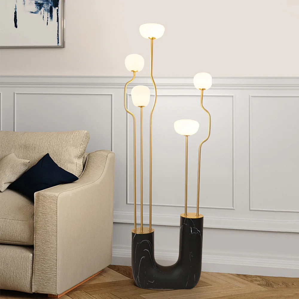Glass Artistic Aria Bloom Floor Lamp - Nuvé