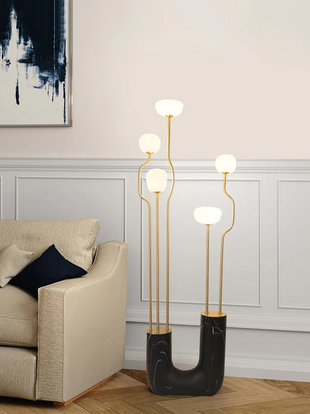 Glass Artistic Aria Bloom Floor Lamp - Nuvé