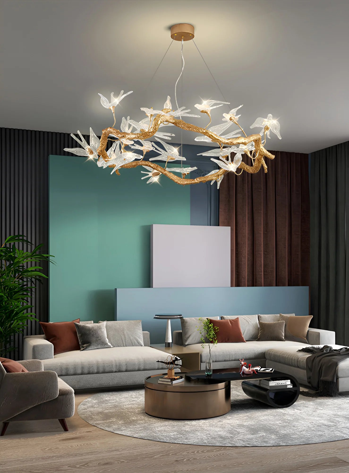 Glass Swallow Chandelier - Nuvé