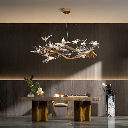 Glass Swallow Chandelier - Nuvé