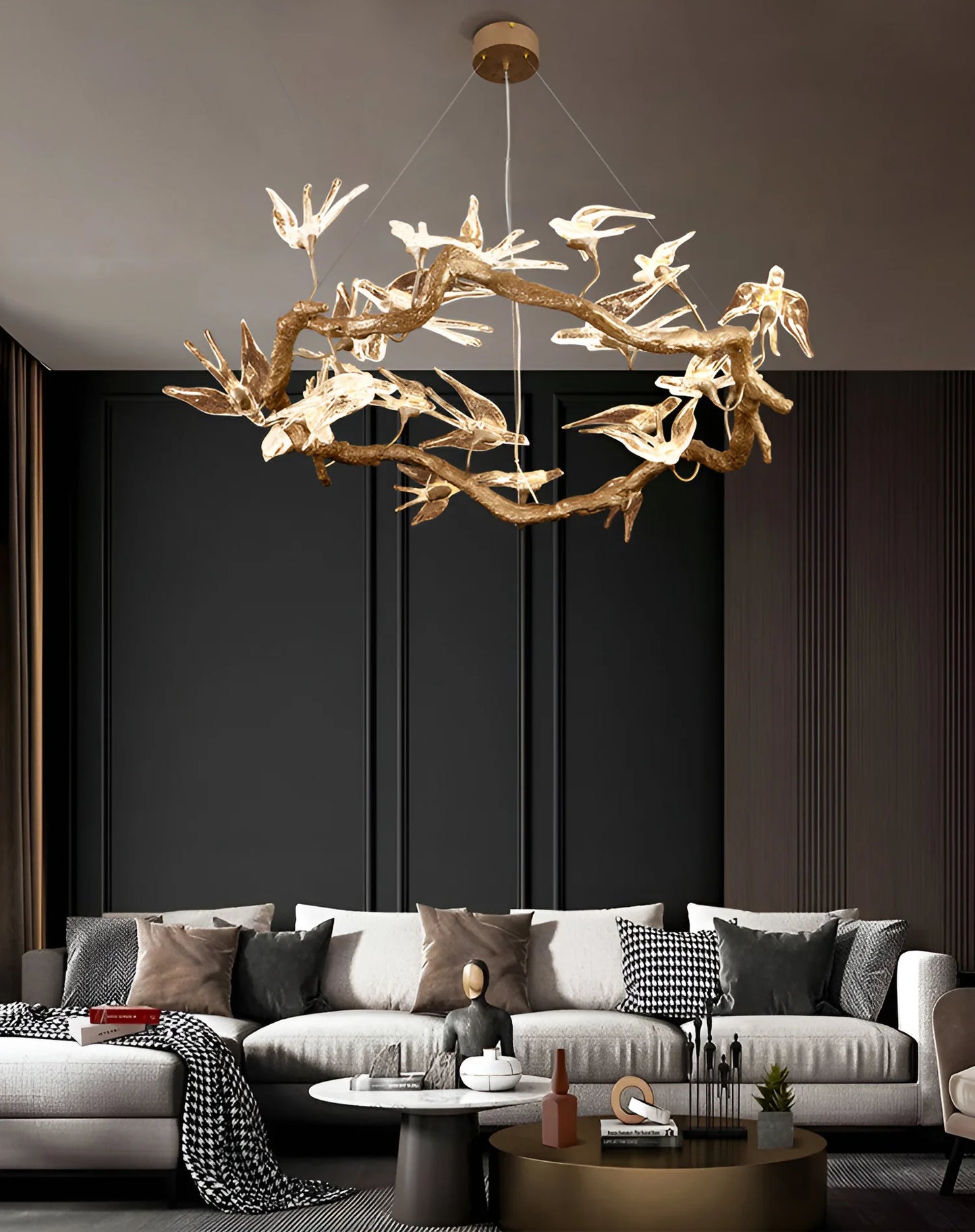 Glass Swallow Chandelier - Nuvé