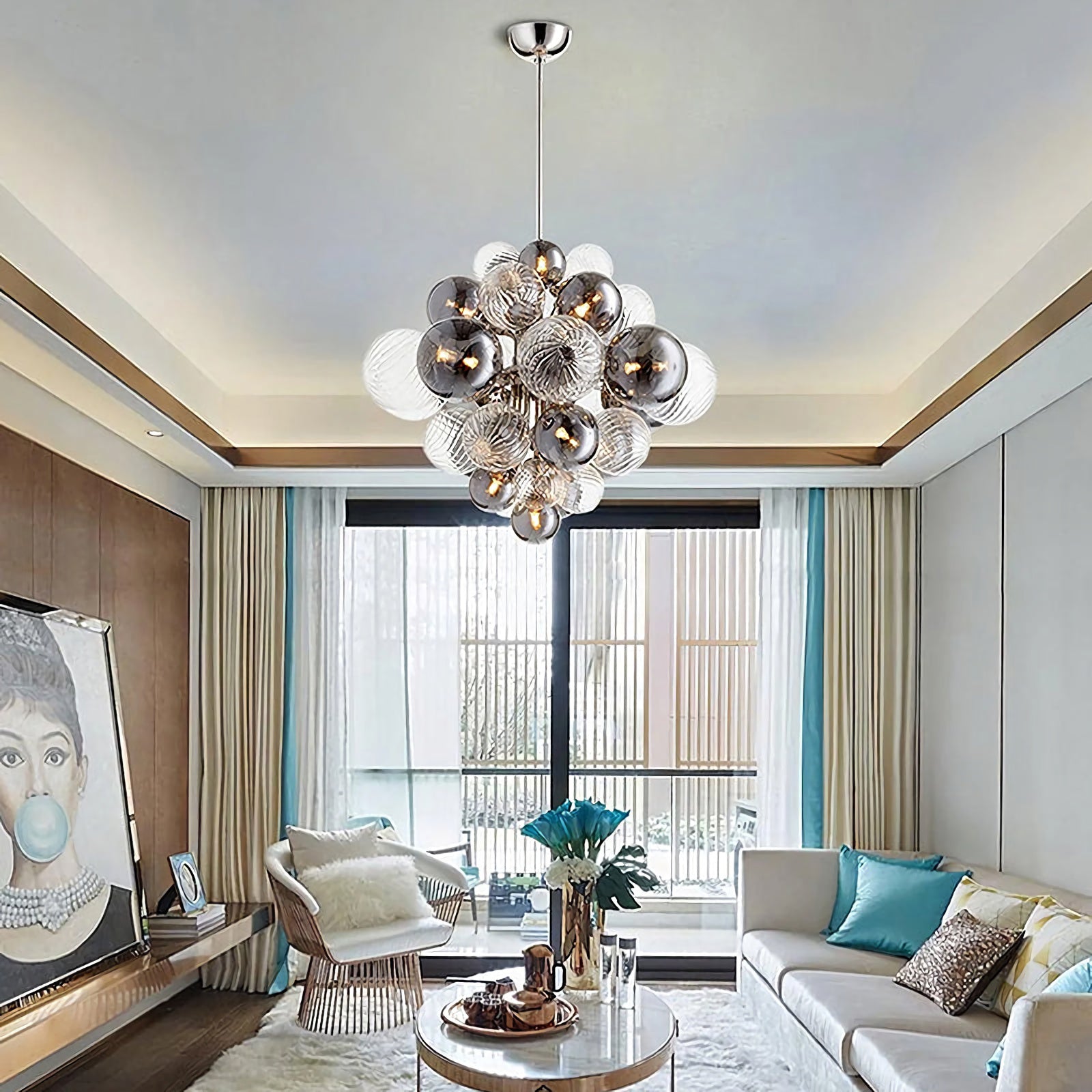 Glass Bubble Chandelier - Nuvé