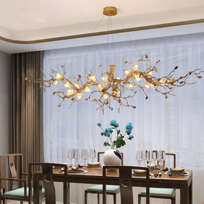 Glass Flower Tree Branch Chandelier - Nuvé